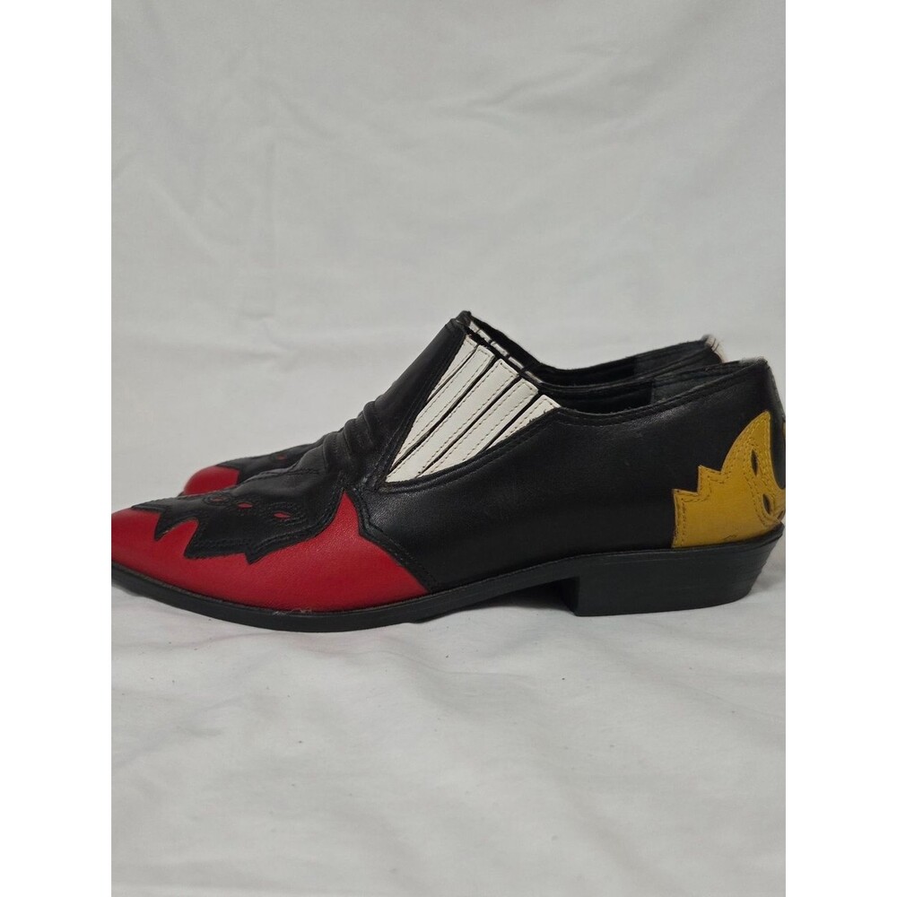 80s Mootsies Tootsies Houston Funky Colorblock Western Shoes 7.5